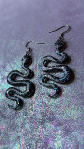 Galaxy Snake Resin Earrings
