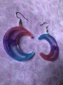Ombre Moon Earrings