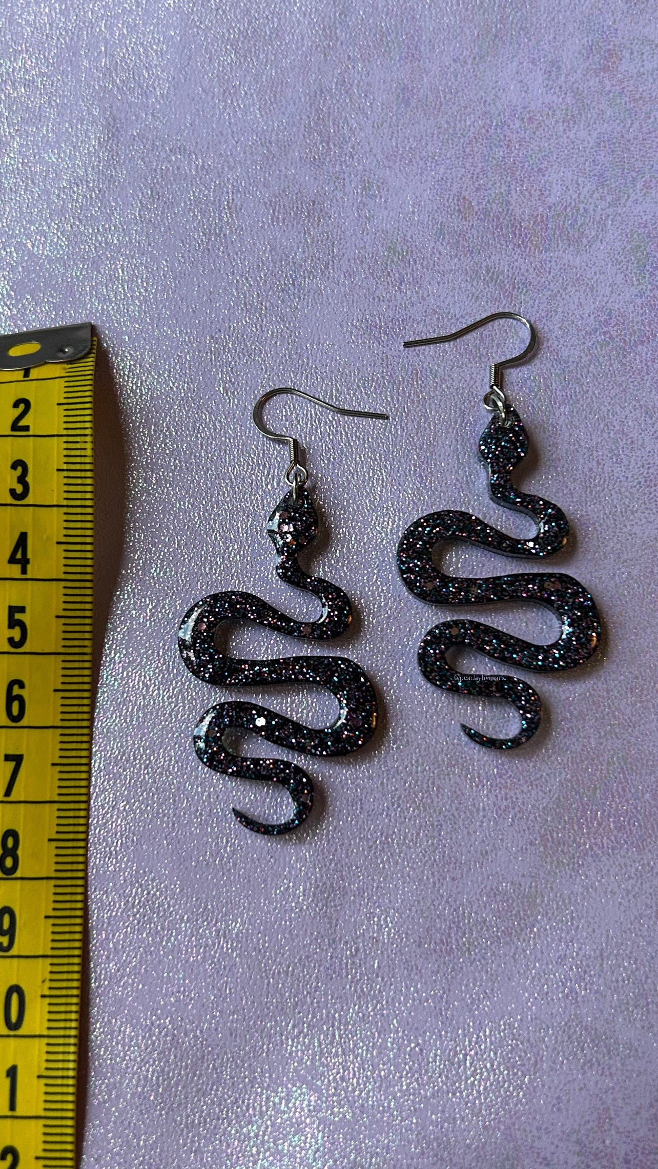 Galaxy Snake Resin Earrings