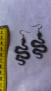 Galaxy Snake Resin Earrings