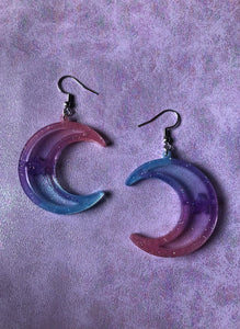 Ombre Moon Earrings