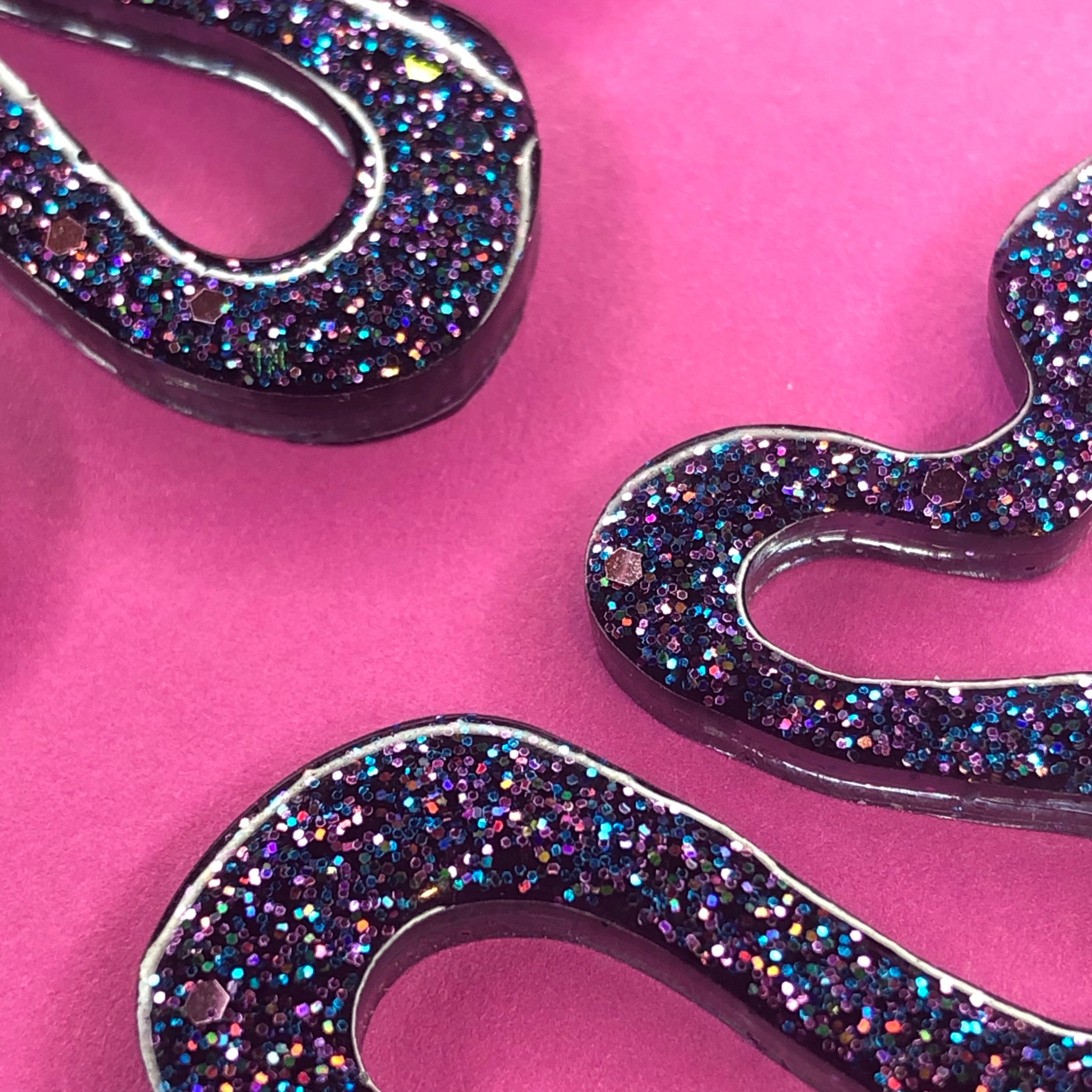 Galaxy Snake Resin Earrings