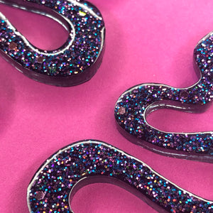 Galaxy Snake Resin Earrings