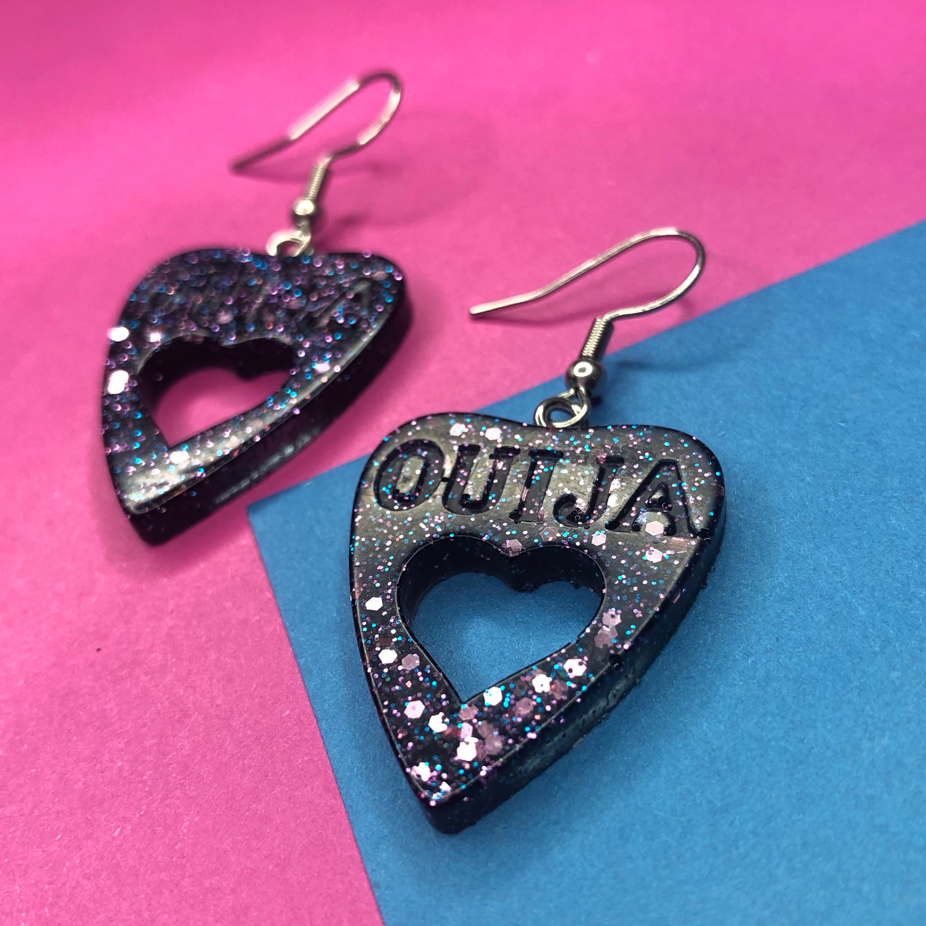 Galaxy Planchette Resin Earrings