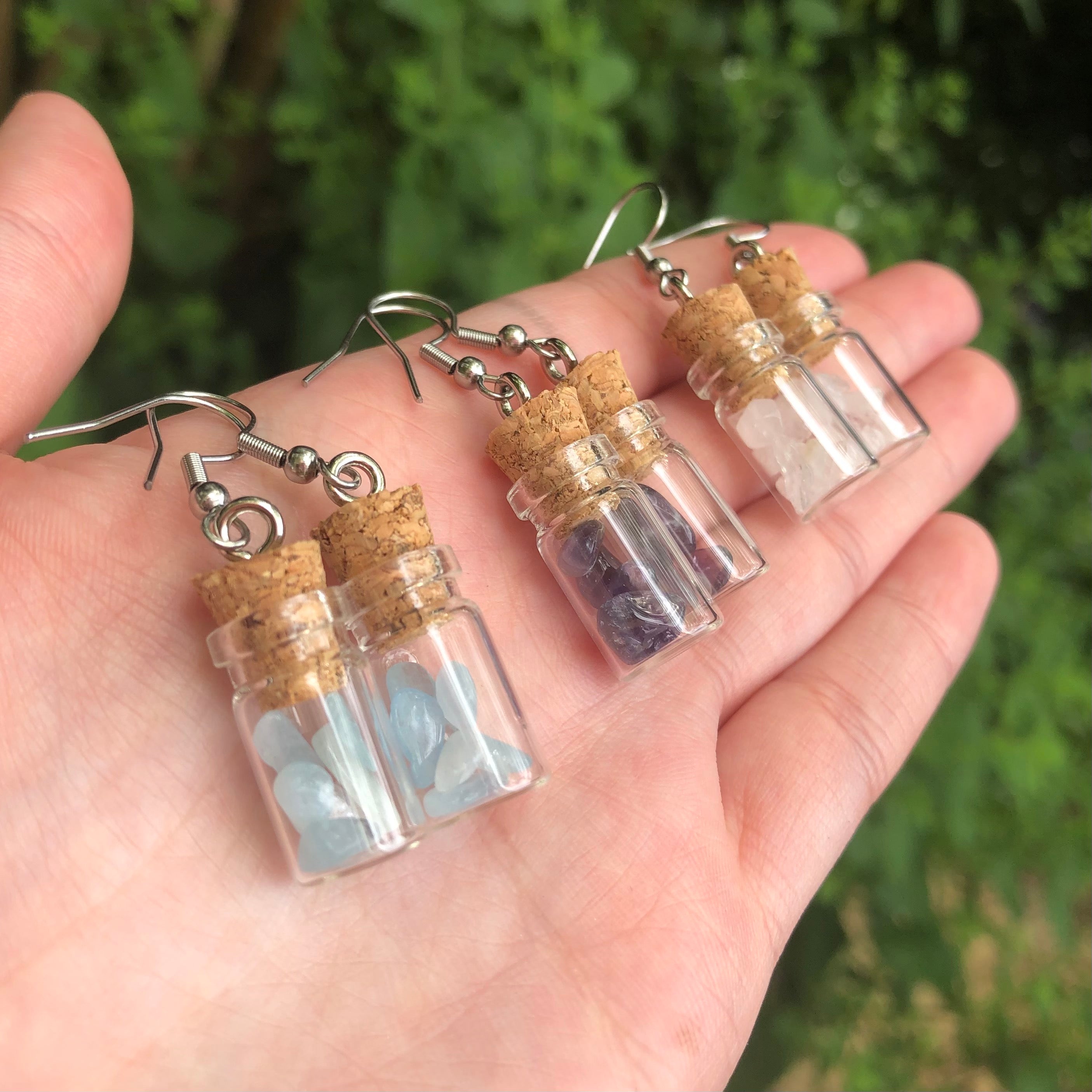 Crystal Bottle Earrings