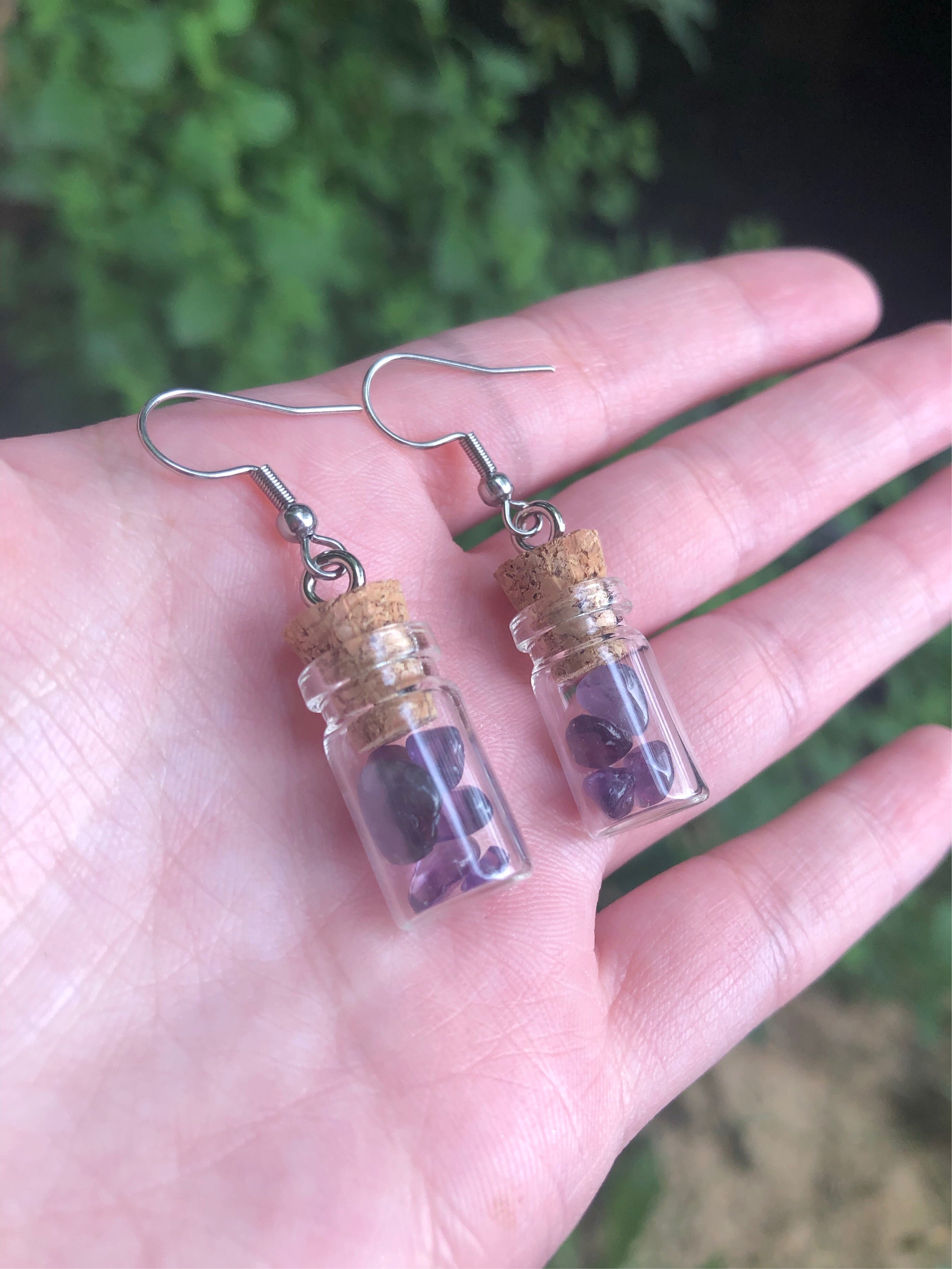 Crystal Bottle Earrings