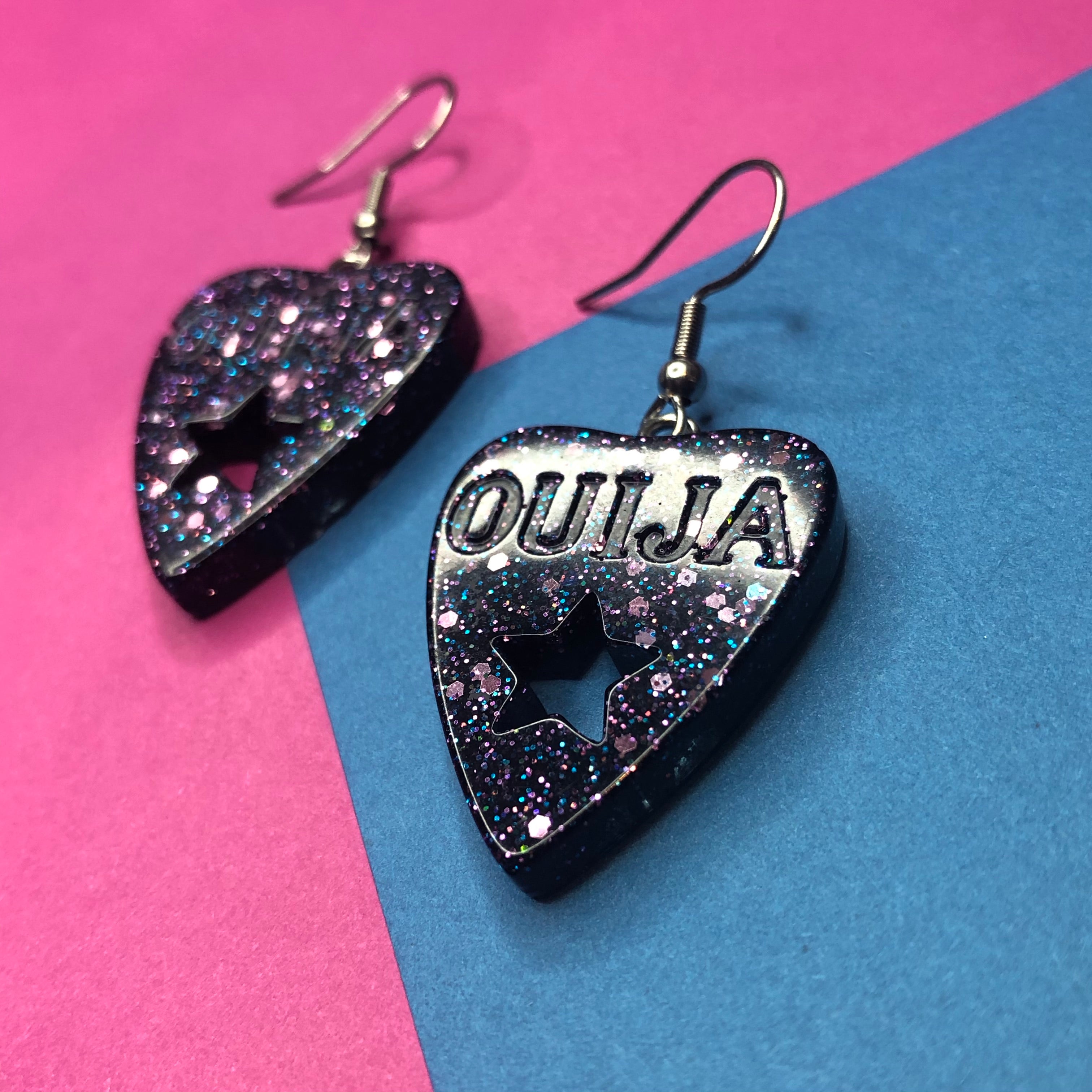 Galaxy Planchette Resin Earrings #3